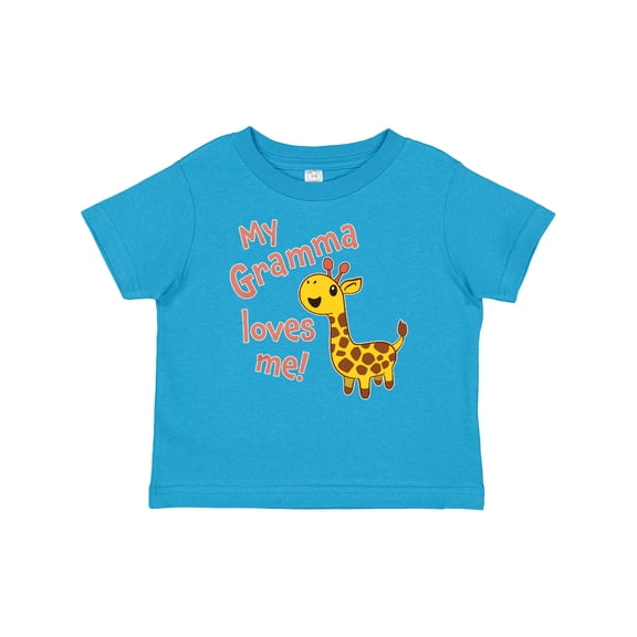 Inktastic My Gramma Loves Me- Cute Giraffe Boys or Girls Baby T-Shirt