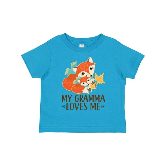 Inktastic My Gramma Loves Me Fox Boys or Girls Toddler T-Shirt