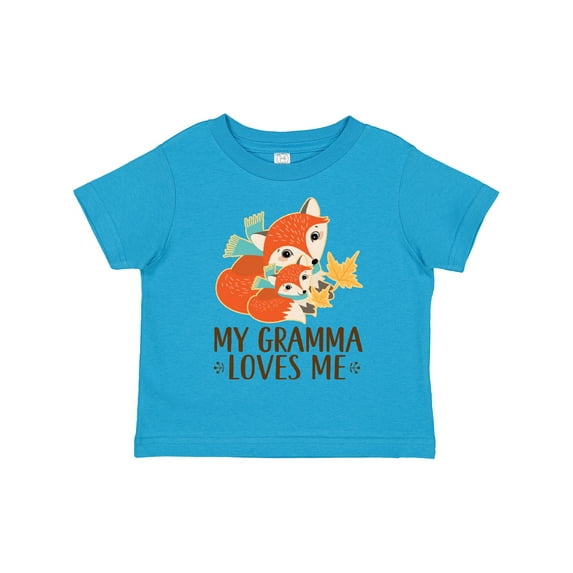 Inktastic My Gramma Loves Me Fox Boys or Girls Toddler T-Shirt