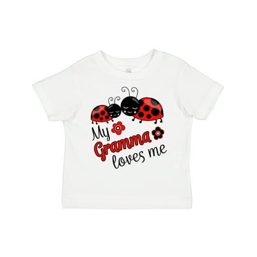 Inktastic My Gramma Loves Me with Cute Ladybugs Boys or Girls Toddler T-Shirt