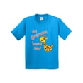 thumbnail image 1 of Inktastic My Gramma Loves Me Cute Giraffe Youth T-Shirt, 1 of 5