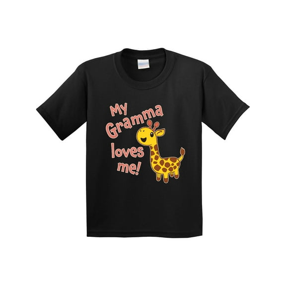 Inktastic My Gramma Loves Me Cute Giraffe Youth T-Shirt