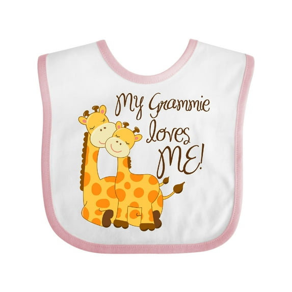Inktastic My Grammie Loves Me Boys or Girls Baby Bib