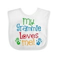 thumbnail image 1 of Inktastic My Grammie Loves Me Boys or Girls Baby Bib, 1 of 4