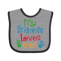 Inktastic My Grammie Loves Me Boys or Girls Baby Bib
