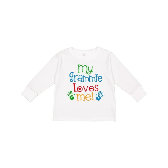 Inktastic My Grammie Loves Me Boys or Girls Long Sleeve Toddler T-Shirt