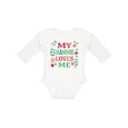 thumbnail image 1 of Inktastic My Grammie Loves Me Girl Grandchild Girls Long Sleeve Baby Bodysuit, 1 of 5
