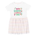 thumbnail image 1 of Inktastic My Grammie Loves Me Girl Grandchild Girls Toddler Dress, 1 of 5