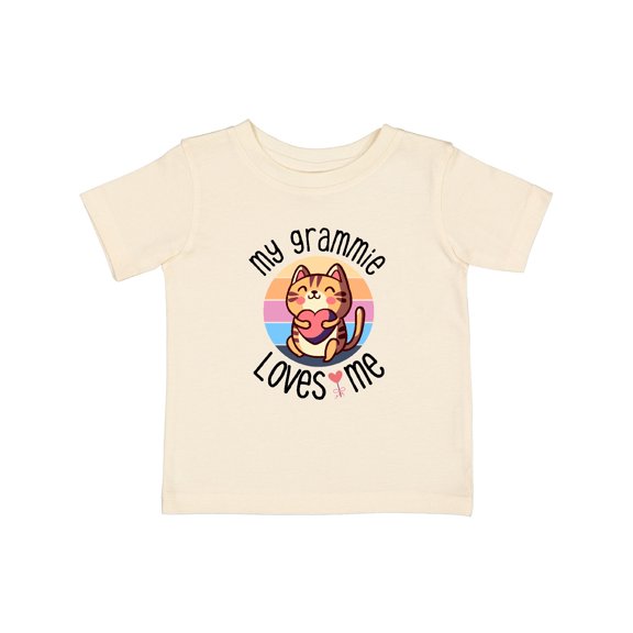 Inktastic My Grammie Loves Me Girls Kitty Boys or Girls Baby T-Shirt