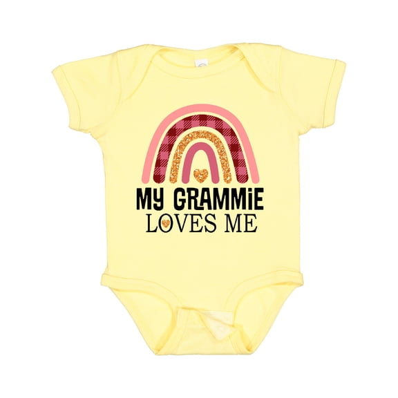 Inktastic My Grammie Loves Me Granddaughter Rainbow Girls Baby Bodysuit