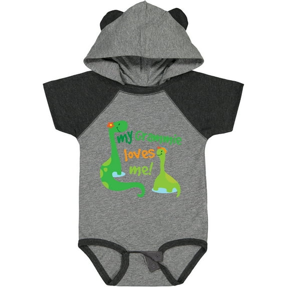 Inktastic My Grammie Loves Me Grandson Dinosaur Boys Baby Bodysuit