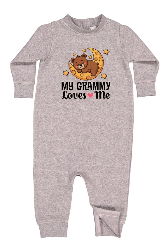 My Grammy Loves Me Bear Grandchild Baby Fleece Romper