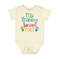 thumbnail image 1 of Inktastic My Grammy Loves Me Boys or Girls Baby Bodysuit, 1 of 5