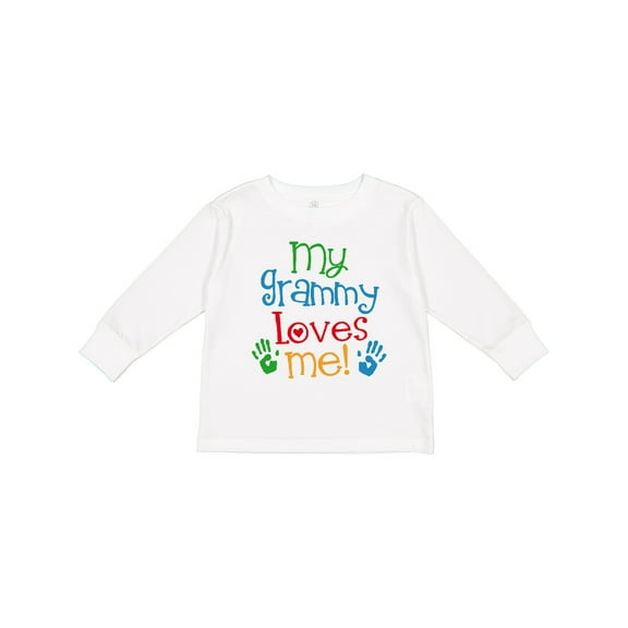 Inktastic My Grammy Loves Me Boys or Girls Long Sleeve Toddler T-Shirt