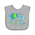 thumbnail image 1 of Inktastic My Grammy Loves Me Cute Elephants Boys or Girls Baby Bib, 1 of 4