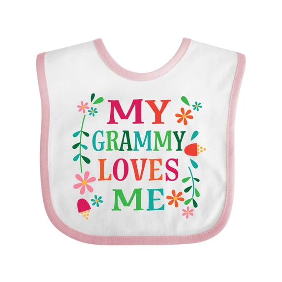 Inktastic My Grammy Loves Me Girls Apparel Girls Baby Bib