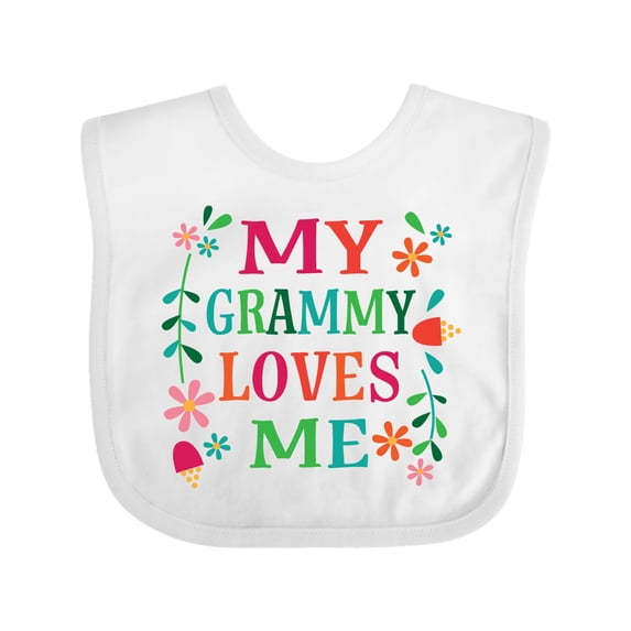 Inktastic My Grammy Loves Me Girls Apparel Girls Baby Bib
