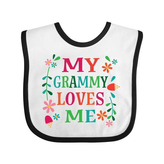 Inktastic My Grammy Loves Me Girls Apparel Girls Baby Bib