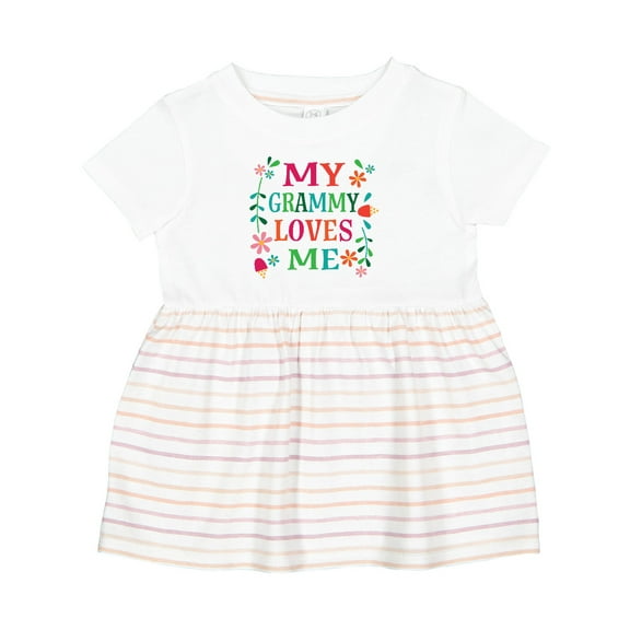 Inktastic My Grammy Loves Me Girls Apparel Girls Baby Dress