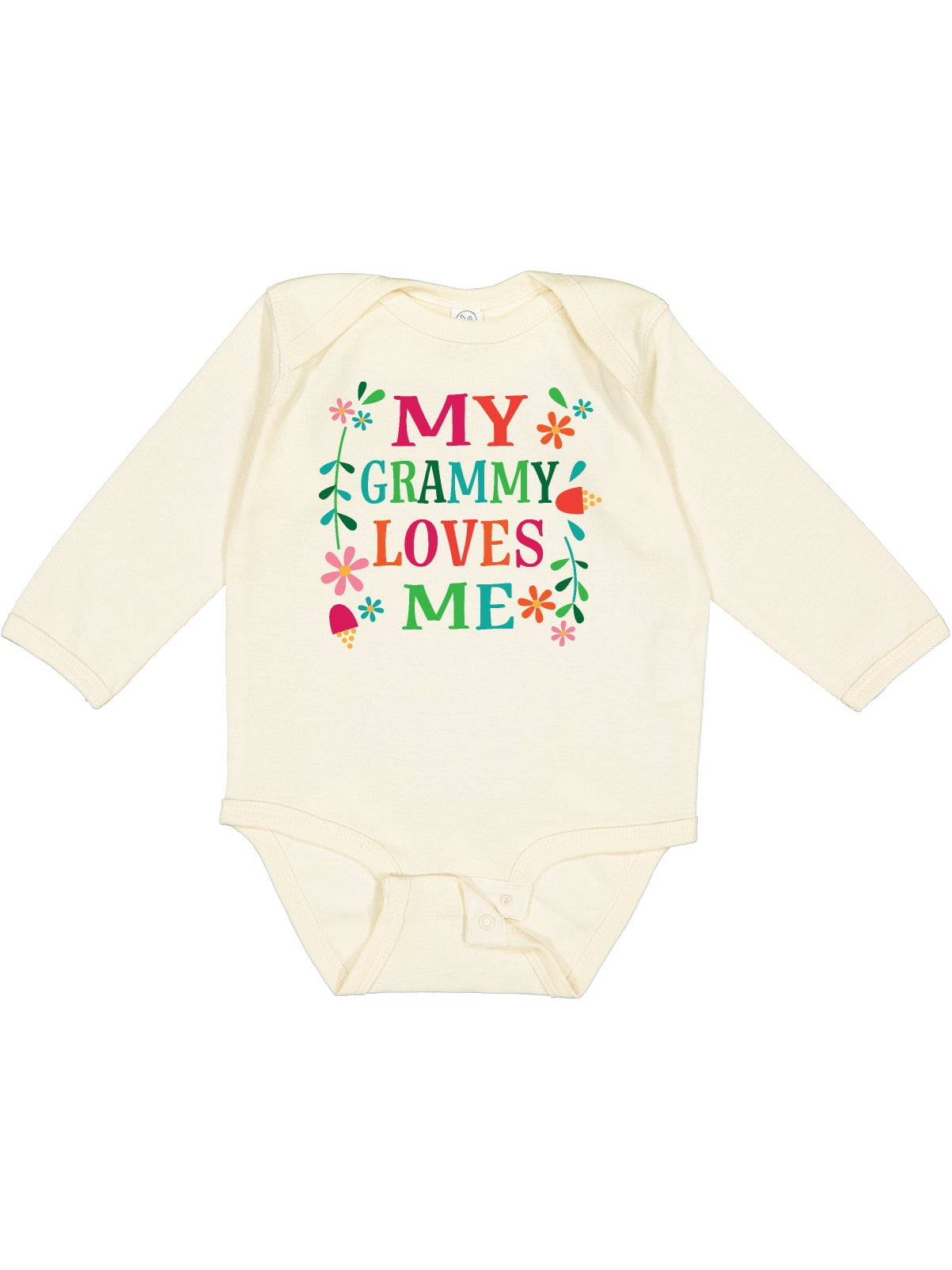 Inktastic My Grammy Loves Me Girls Apparel Girls Long Sleeve Baby Bodysuit