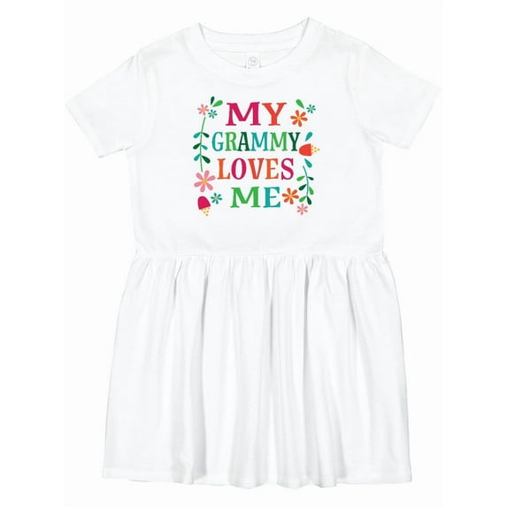 Inktastic My Grammy Loves Me Girls Apparel Girls Toddler Dress