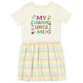 thumbnail image 1 of Inktastic My Grammy Loves Me Girls Apparel Girls Toddler Dress, 1 of 5