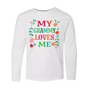 Inktastic My Grammy Loves Me Girls Apparel Youth Long Sleeve T-Shirt