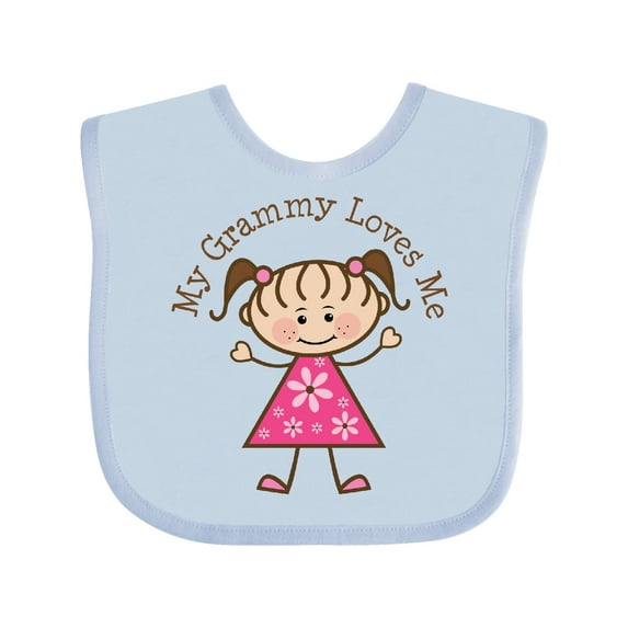 Inktastic My Grammy Loves Me Girls Baby Bib