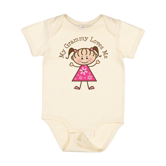 Inktastic My Grammy Loves Me Girls Baby Bodysuit