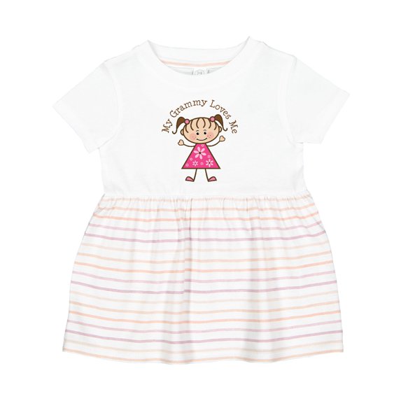 Inktastic My Grammy Loves Me Girls Baby Dress