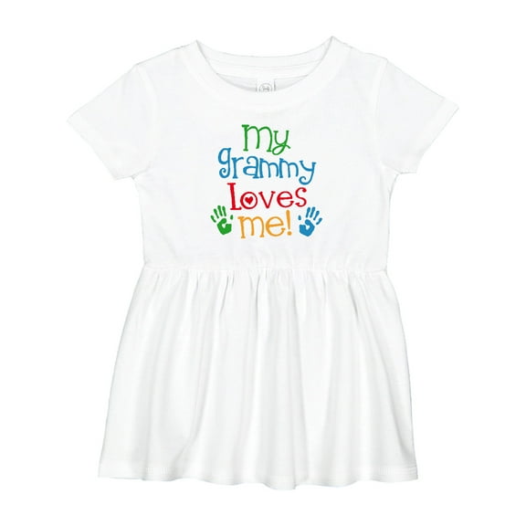Inktastic My Grammy Loves Me Girls Baby Dress