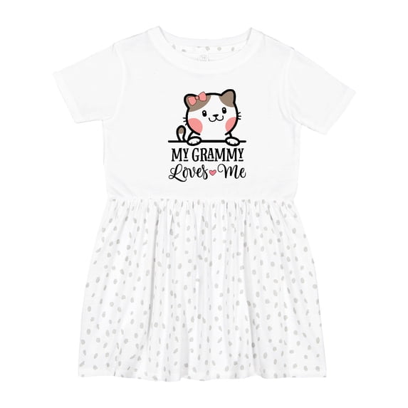 Inktastic My Grammy Loves Me Girls Granddaughter Kitten Girls Toddler Dress