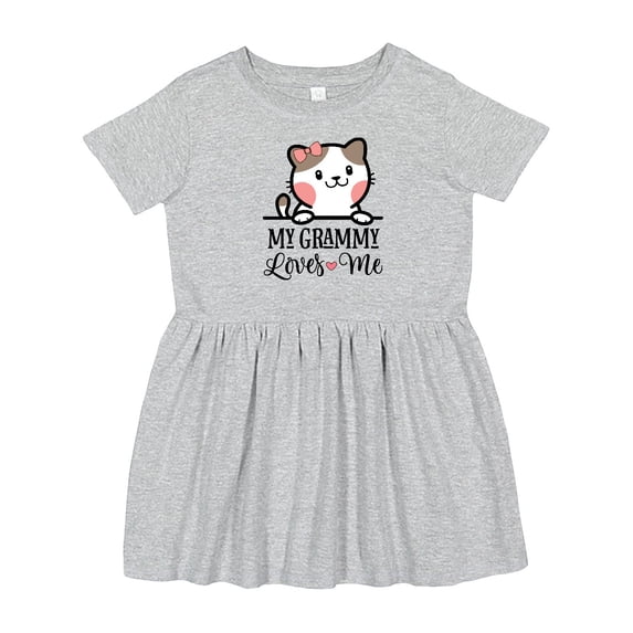 Inktastic My Grammy Loves Me Girls Granddaughter Kitten Girls Toddler Dress