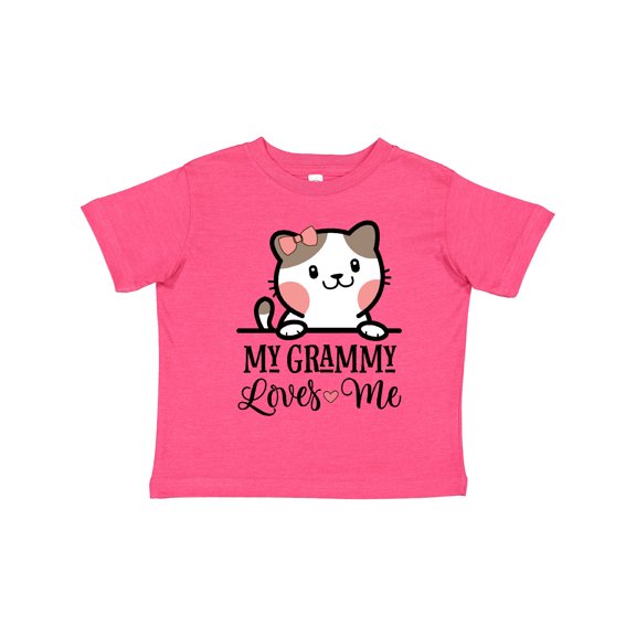 Inktastic My Grammy Loves Me Girls Granddaughter Kitten Girls Toddler T-Shirt