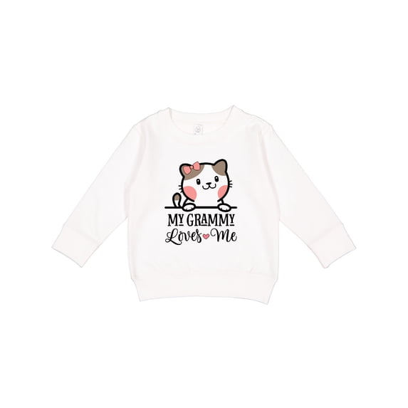 Inktastic My Grammy Loves Me Girls Granddaughter Kitten Toddler Sweatshirt