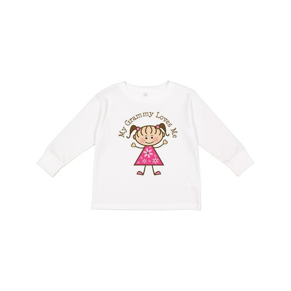 Inktastic My Grammy Loves Me Girls Long Sleeve Toddler T-Shirt