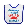 thumbnail image 1 of Inktastic My Grammy Loves Me Grandchild Crab Boys Baby Bib, 1 of 4