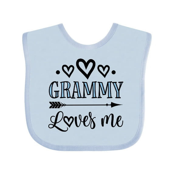 Inktastic My Grammy Loves Me Grandchild Girls Baby Bib