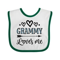 Inktastic My Grammy Loves Me Grandchild Girls Baby Bib