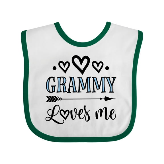 Inktastic My Grammy Loves Me Grandchild Girls Baby Bib