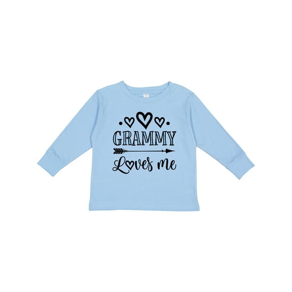 Inktastic My Grammy Loves Me Grandchild Girls Long Sleeve Toddler T-Shirt