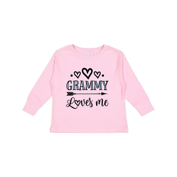 Inktastic My Grammy Loves Me Grandchild Girls Long Sleeve Toddler T-Shirt