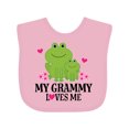 thumbnail image 1 of Inktastic My Grammy Loves Me Granddaughter Girls Baby Bib, 1 of 4