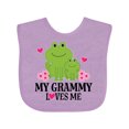 thumbnail image 1 of Inktastic My Grammy Loves Me Granddaughter Girls Baby Bib, 1 of 4