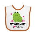 thumbnail image 1 of Inktastic My Grammy Loves Me Granddaughter Girls Baby Bib, 1 of 4