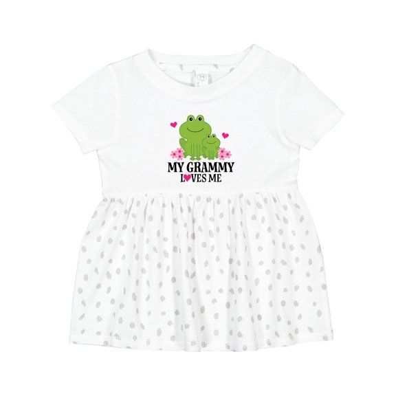 Inktastic My Grammy Loves Me Granddaughter Girls Baby Dress