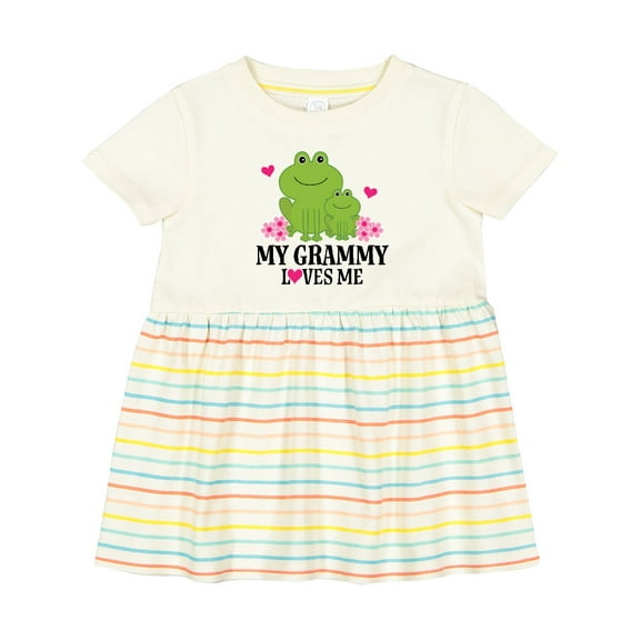 Inktastic My Grammy Loves Me Granddaughter Girls Baby Dress