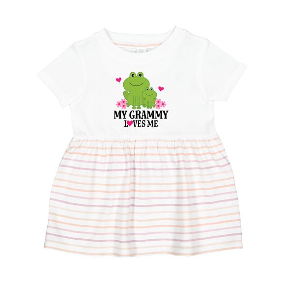 Inktastic My Grammy Loves Me Granddaughter Girls Baby Dress