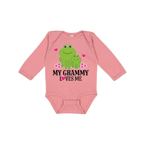 Inktastic My Grammy Loves Me Granddaughter Girls Long Sleeve Baby Bodysuit