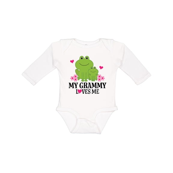 Inktastic My Grammy Loves Me Granddaughter Girls Long Sleeve Baby Bodysuit